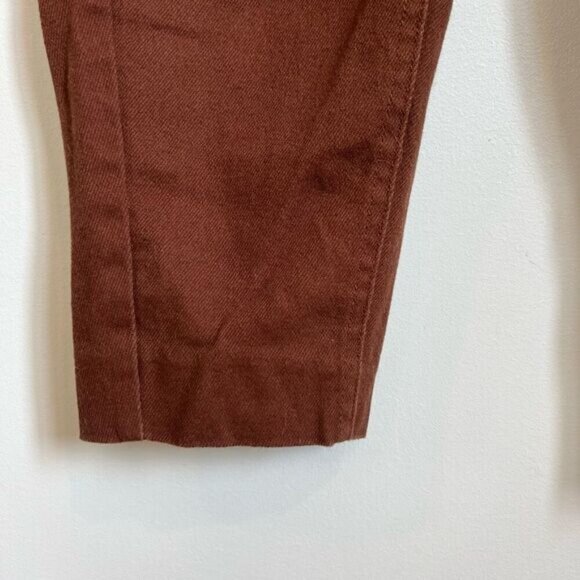 Frank and Oak Amelia Pants Vintage Fit Women’s 00 Brown Balloon Pockets Retro - Picture 3 of 15